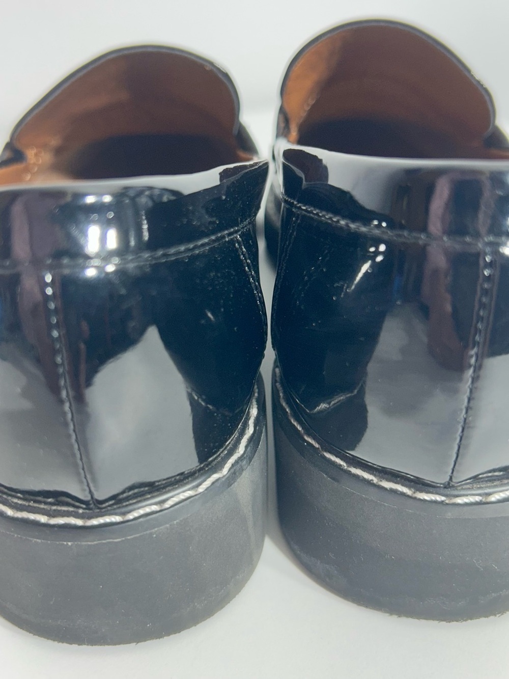 Franco Sarto Women’s Black Patent Leather Slip-On Loafers Size 8.5 - Picture 3 of 14